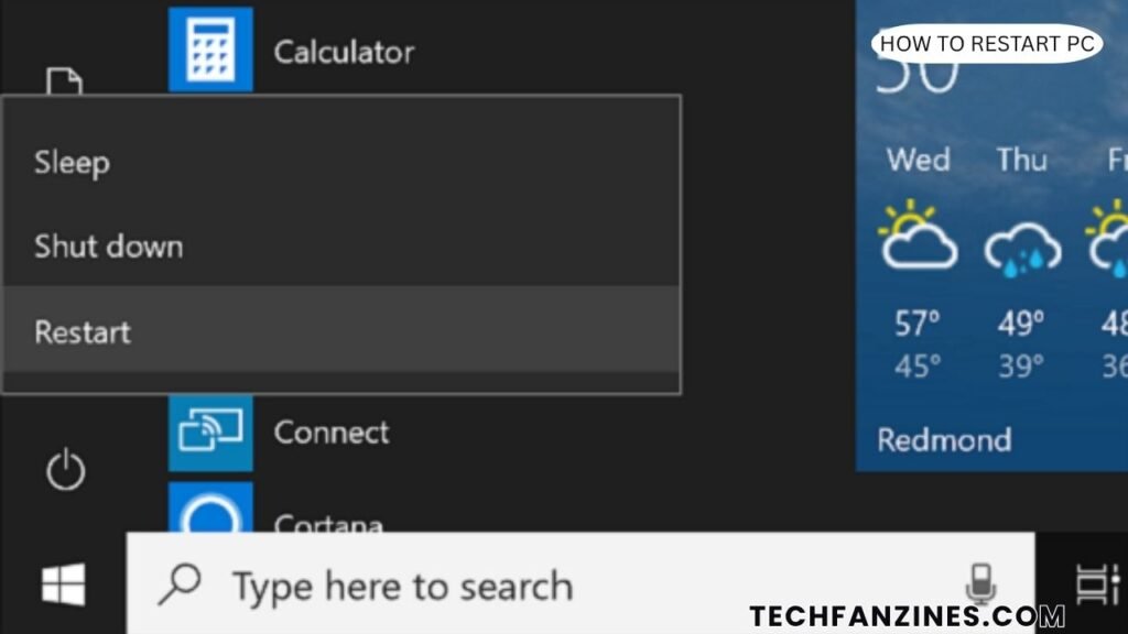 how to restart pc​